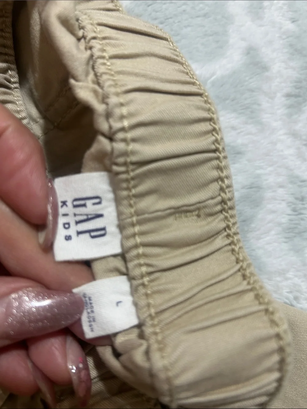 Casual Drawstring Beige Pants perfect for school uniform